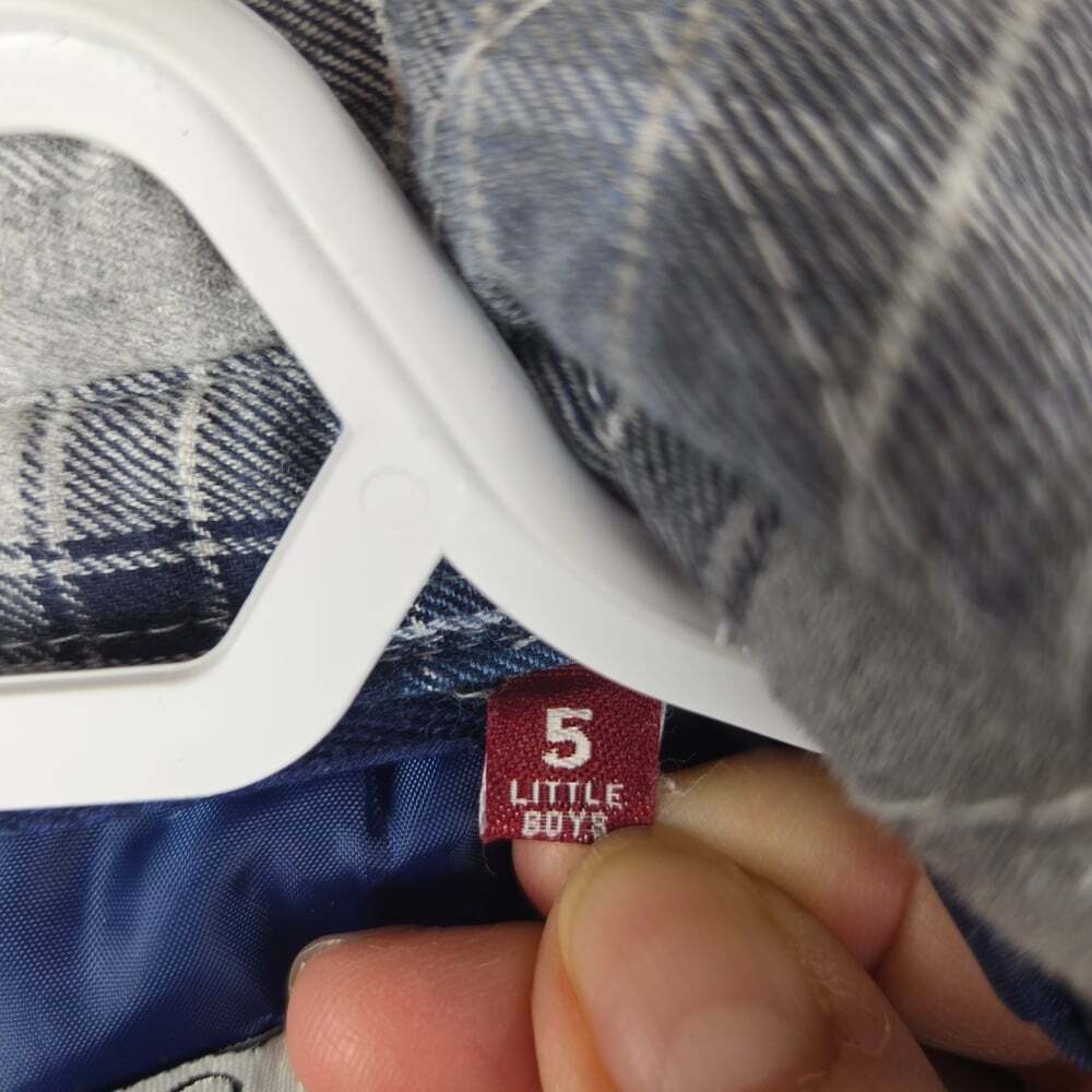 Sovereign Code Kids Blue/Gray Plaid Snap-Up Flannel Lined Light Shirt Jacket 5Y - Picture 6 of 8